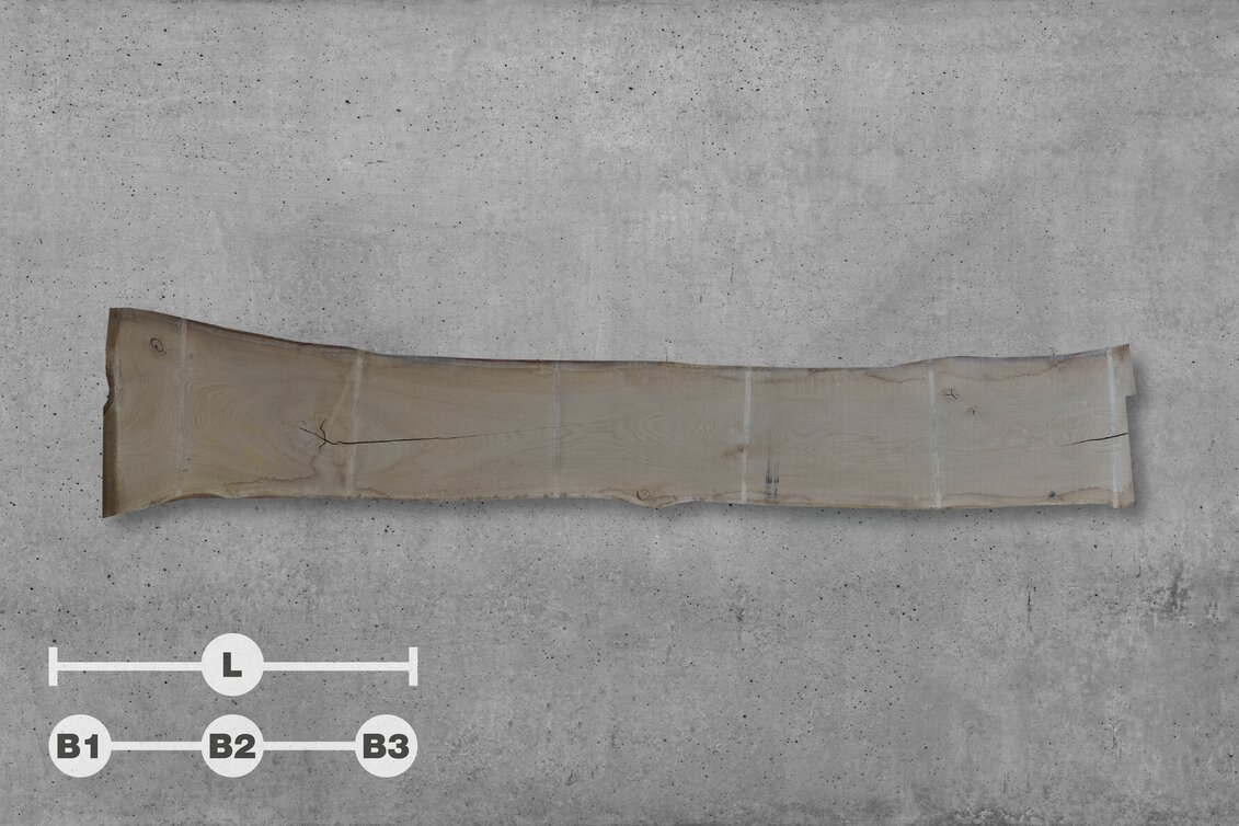 1430757 | 114 // L: 510 cm; B1: 100 cm; B2: 75 cm; B3: 86 cm; Grosime: 65 mm